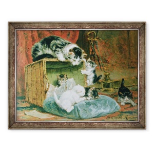Tablou inramat - Henriette Ronner-Knip - Timp de redare, 60 x 80 cm