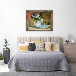 Tablou inramat - Henriette Ronner-Knip - Timp de redare, 60 x 80 cm - Img 3