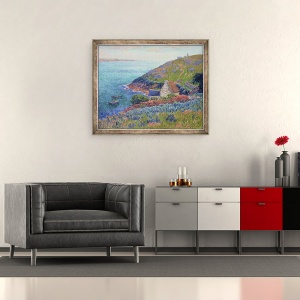 Tablou inramat - Henry Moret - Port Manech, 50 x 60 cm - Img 2