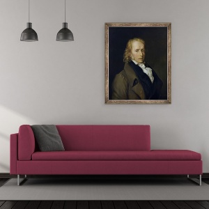 Tablou inramat - Hercule de Roches - Portretul lui Benjamin Constant de Rebecque 1767-1830, 50 x 60 cm - Img 2
