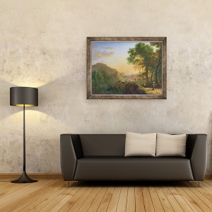 Tablou inramat - Herman van Swanevelt - Setarea soarelui, 70 x 90 cm - Img 2