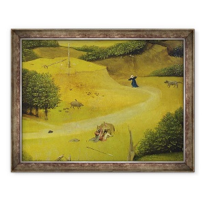Tablou inramat - Hieronymus Bosch - Adorarea Magilor, detalii ale figurilor de fundal, 70 x 90 cm