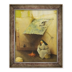 Tablou inramat - Hieronymus Bosch - Adorarea Magilor, detaliu al unei figuri de fundal, 50 x 60 cm