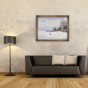 Tablou inramat - Hippolyte Camille Delpy - Zapada la Montmartre, 70 x 90 cm - Img 2