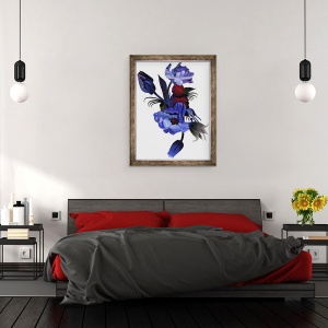 Tablou inramat - Hiroyuki Izutsu - Lalele albastre., 70 x 90 cm - Img 3