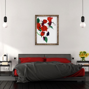 Tablou inramat - Hiroyuki Izutsu - Trandafir rosu, 70 x 90 cm - Img 3