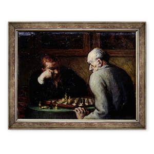 Tablou inramat - Honore Daumier - Jucatorii de sah, 60 x 80 cm