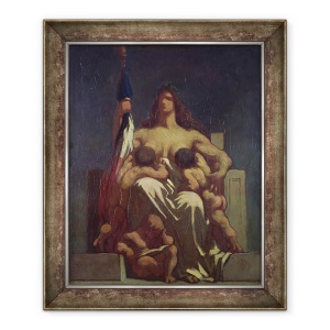 Tablou inramat - Honore Daumier - Republica schita, 50 x 60 cm
