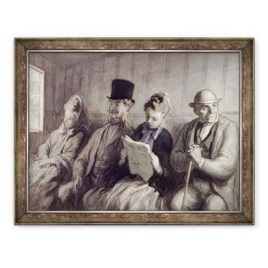 Tablou inramat - Honore Daumier - Transportul de prima clasa, 60 x 80 cm