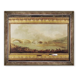 Tablou inramat - Hubert Robert - Dezvelirea Pontului de Neuilly, 60 x 80 cm