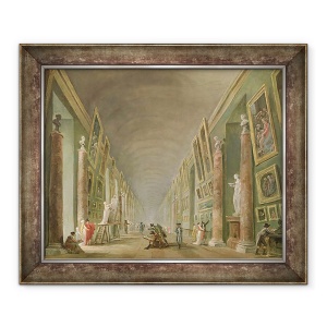 Tablou inramat - Hubert Robert - Marea Galerie a Luvru intre 1801 si 1805, 70 x 85 cm