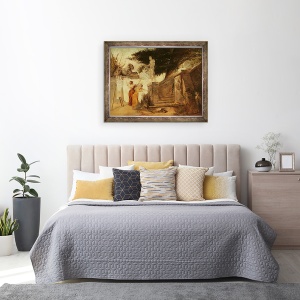 Tablou inramat - Hubert Robert - Spalator intr-o gradina, 60 x 80 cm - Img 3