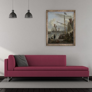 Tablou inramat - I Backhuysen, Ludolf - IJ la Amsterdam, 50 x 60 cm - Img 2