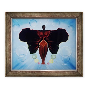 Tablou inramat - Ikahl Beckford - Fluture Negru, 70 x 85 cm