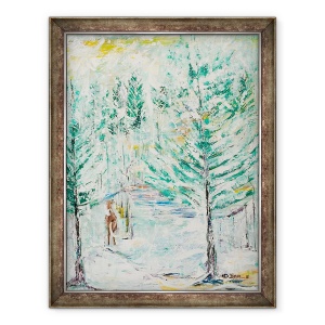 Tablou inramat - Ikahl Beckford - Paduri cu zapada, 70 x 90 cm