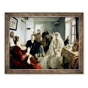 Tablou inramat - Illarion Mikhailovich Pryanishnikov - inainte de nunta, 60 x 80 cm