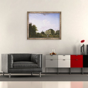 Tablou inramat - Isaak Ouwater - Vedere pe Leidse plein in Amsterdam, 50 x 60 cm - Img 2