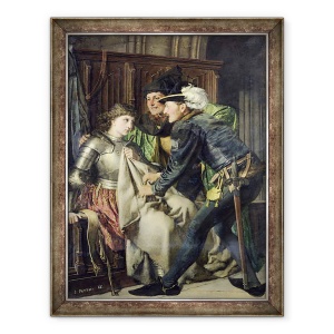 Tablou inramat - Isidore Patrois - Ioana dArc 1412-31 insultata in inchisoare, 60 x 80 cm