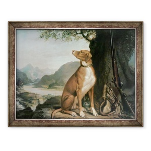 Tablou inramat - J. Francis Sartorius - G. Cainele pistolar preferat al dlui Johnston intr-un peisaj, 70 x 90 cm