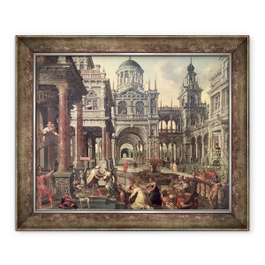 Tablou inramat - Jacob de Vries - Regele Solomon si regina din Seba, 70 x 85 cm