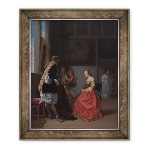 Tablou inramat - Jacob Ochtervelt - O companie muzicala, 70 x 85 cm