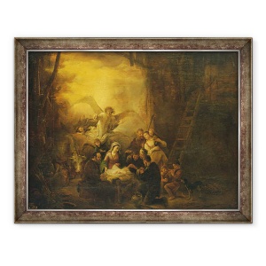 Tablou inramat - Jacob Willemsz de Wet - Adorarea Pastorilor, 70 x 90 cm