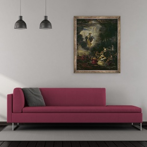 Tablou inramat - Jacob Willemsz de Wet - Athena viziteaza muzele, 50 x 60 cm - Img 2