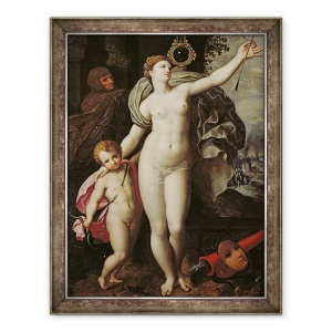 Tablou inramat - Jacques de Backer - Venus si Cupidon II, 70 x 90 cm