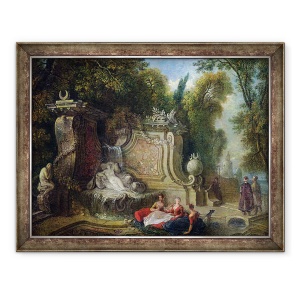 Tablou inramat - Jacques de Lajoue - Oriental Garden, 70 x 90 cm