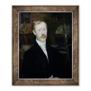 Tablou inramat - Jacques-Emile Blanche - Portretul lui George Moore 1852-1933, 70 x 85 cm