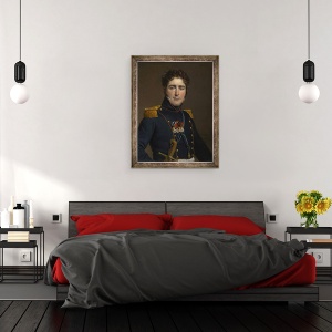 Tablou inramat - Jacques Louis David - Comte Henri-Amedée-Mercure de Turenne-dAynac, 60 x 80 cm - Img 3
