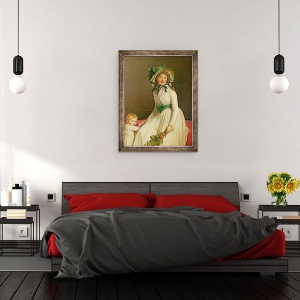 Tablou inramat - Jacques Louis David - Doamna Pierre Seriziat neasa Emilie Pecoul cu Fiul ei, 60 x 80 cm - Img 3