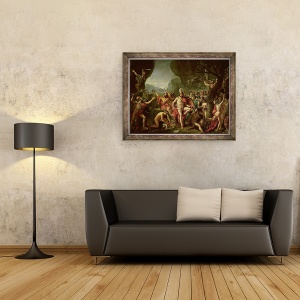 Tablou inramat - Jacques Louis David - Leonidas la Termopile, 480 i.Hr., 70 x 90 cm - Img 2