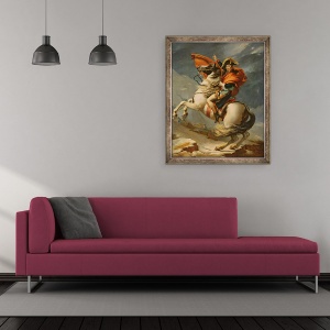 Tablou inramat - Jacques Louis David - Napoleon traversand Alpii pe 20 mai 1800 II, 50 x 60 cm - Img 2