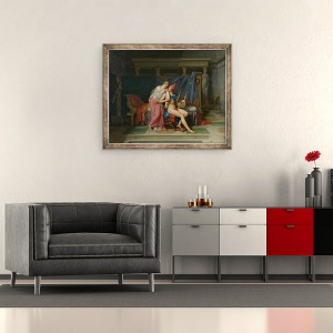 Tablou inramat - Jacques Louis David - Paris si Elena, 70 x 85 cm - Img 2