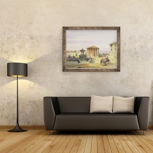 Tablou inramat - James Holland - Templul Vesta, Roma, 70 x 90 cm - Img 2