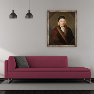 Tablou inramat - James Parmentier - Portretul lui Charles de Marquetel de Saint-Evremond c.1613-1703 c.1701, 50 x 60 cm - Img 2