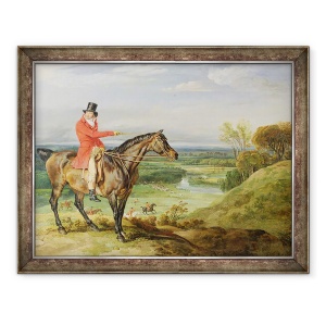 Tablou inramat - James Ward - John Levett de vanatoare in Parcul de la Wychnor, Staffordshire, 60 x 80 cm
