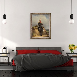 Tablou inramat - Jan Adam Janszoon Kruseman - Portret De William al II-lea, Rege al tarilor de Jos, 60 x 80 cm - Img 3