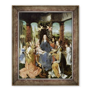 Tablou inramat - Jan Gossaert - Madonna si Pruncul cu Maria Magdalena si Sfanta Ecaterina, 70 x 85 cm