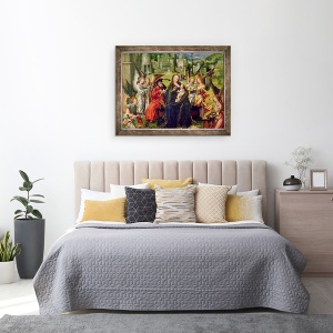 Tablou inramat - Jan Gossaert - Muzicieni Angel, 70 x 90 cm - Img 3