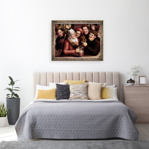 Tablou inramat - Jan Massys - Companie vesela, 60 x 80 cm - Img 3