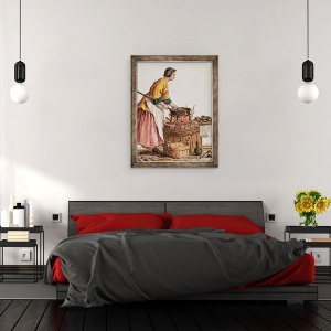 Tablou inramat - Jan van Grevenbroeck - Vanzator gogoasa venetian, 60 x 80 cm - Img 3