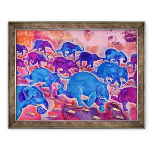 Tablou inramat - Jane Tattersfield - Elefanti, 1998, 60 x 80 cm