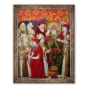 Tablou inramat - Jaume Huguet - Alegerea lui Fabian d.c.250 in papalitate, 70 x 90 cm