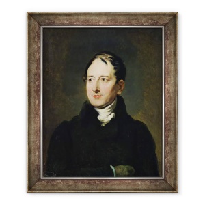 Tablou inramat - Jean Alaux - Baronul Francois Pascal Simon Gerard 1770-1837 copia unui portret de Thomas Lawrence 1769-1830, 50 x 60 cm