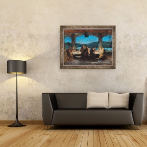 Tablou inramat - Jean Alexandre Joseph Falguiere - Cina cea de Taina, 70 x 90 cm - Img 2