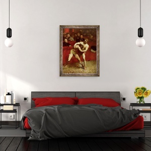 Tablou inramat - Jean Alexandre Joseph Falguiere - Luptatori, 60 x 80 cm - Img 3