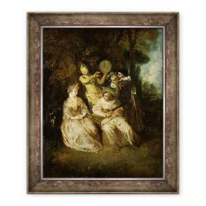 Tablou inramat - Jean Antoine Watteau - Serenada Italiana, 50 x 60 cm