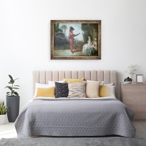 Tablou inramat - Jean Antoine Watteau - Vrajitorul, 60 x 80 cm - Img 3